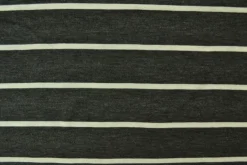 Viscose tricot  – Antraciet en gebroken wit gestreept