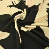 Viscose tricot – Banana leaves black
