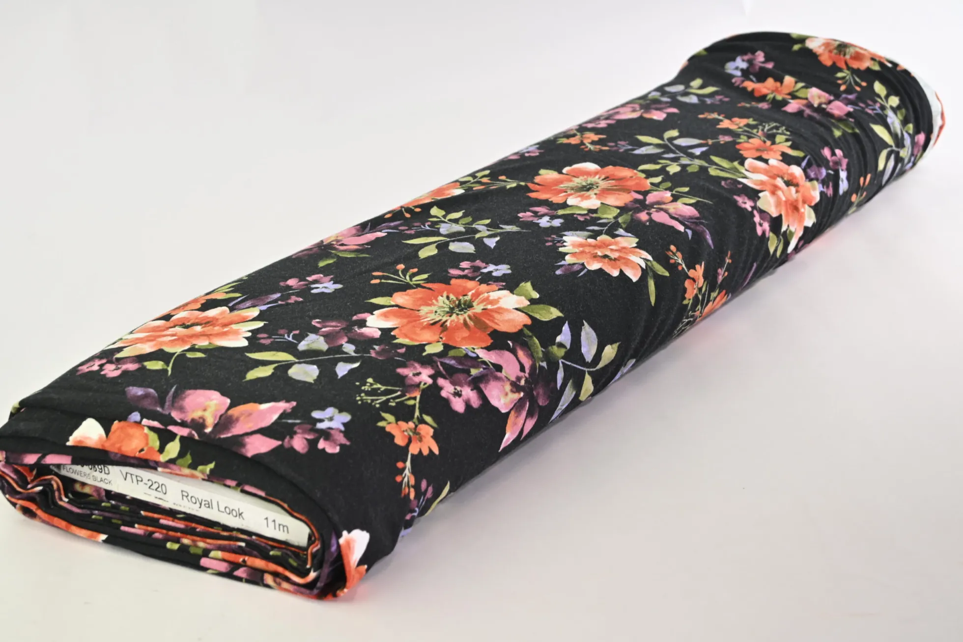 Viscose tricot – Black Autumn Bloom