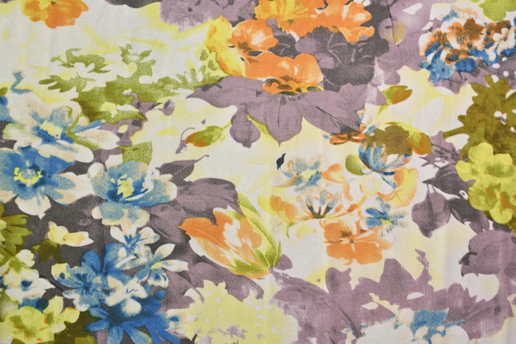 Viscose tricot – Blue Garden Harmony