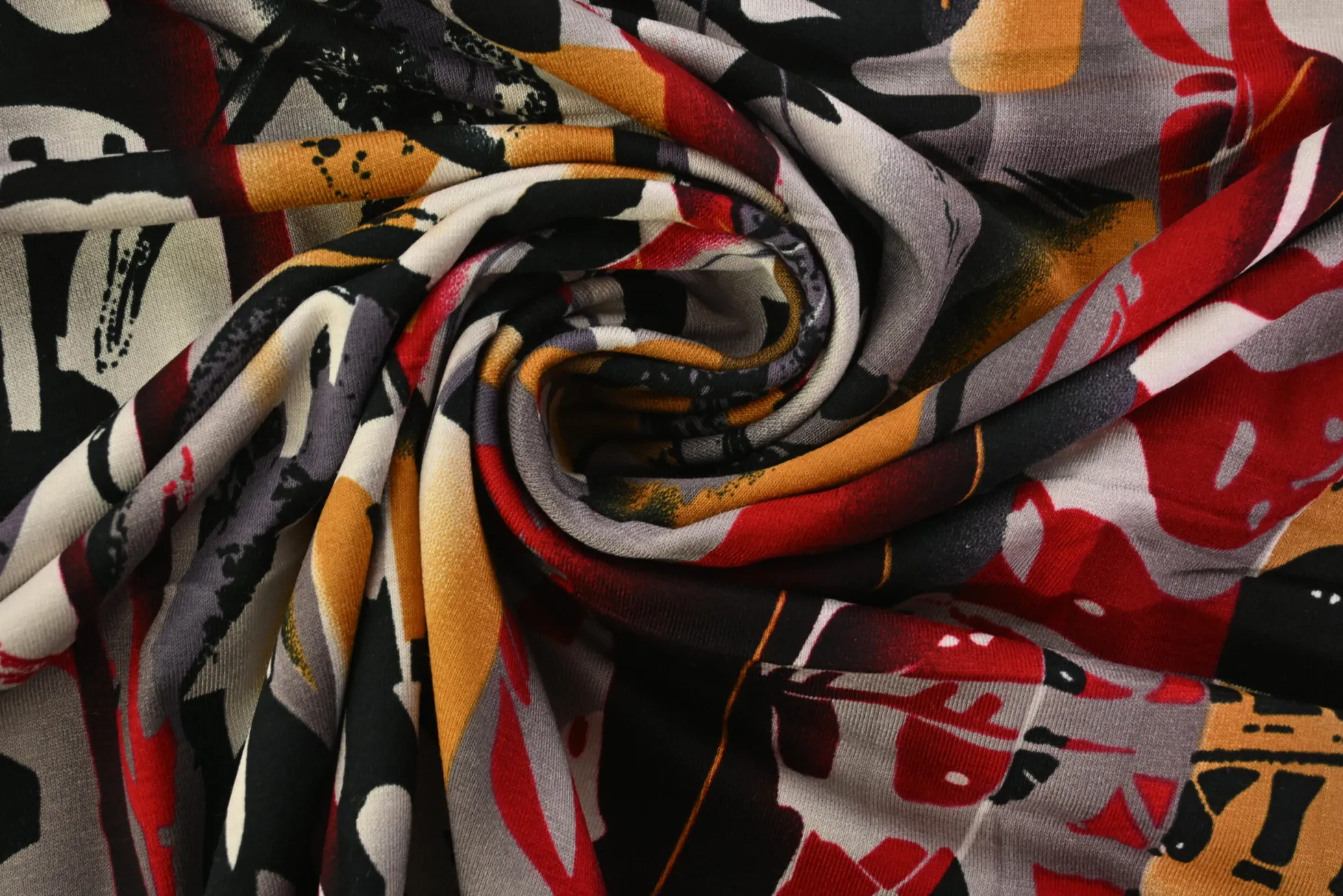 Viscose tricot – Crimson Urban Flow