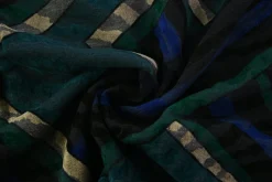 Viscose tricot – Flockprint – Geo lines