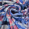 Viscose tricot – Floral Nautical Stripes