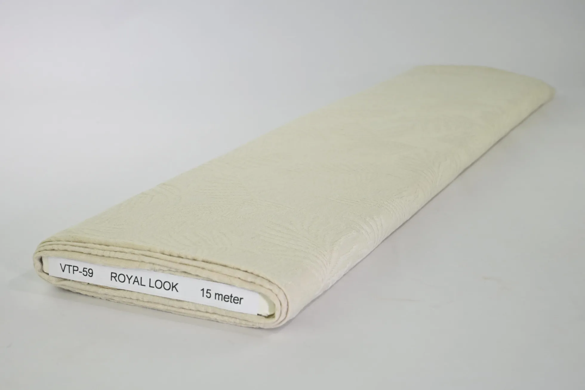 Viscose tricot jacquard – Leaves creme