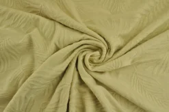 Viscose tricot jacquard – Leaves creme – Rol 30m x 155cm