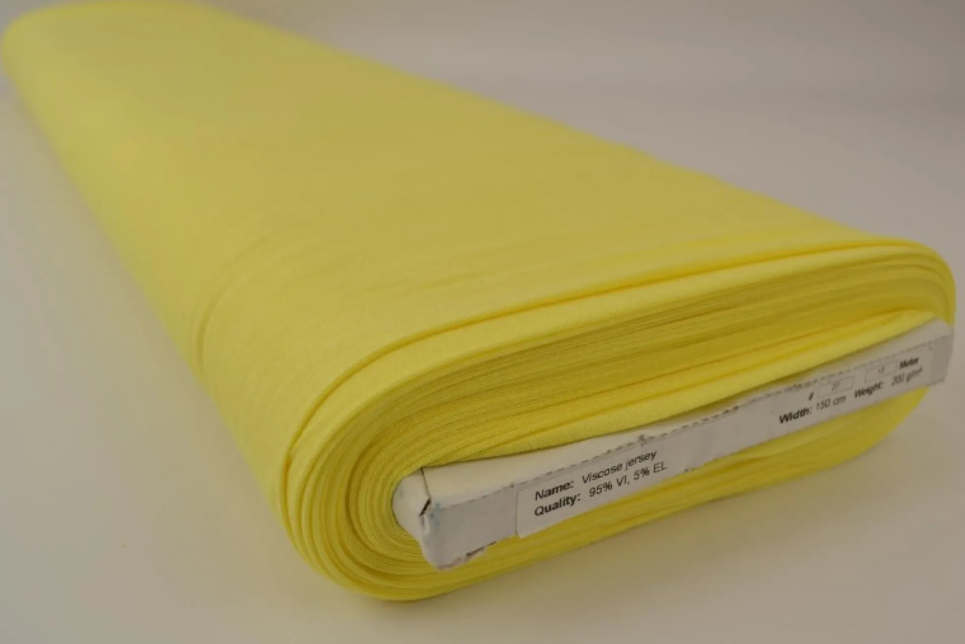 Viscose Tricot: Licht geel