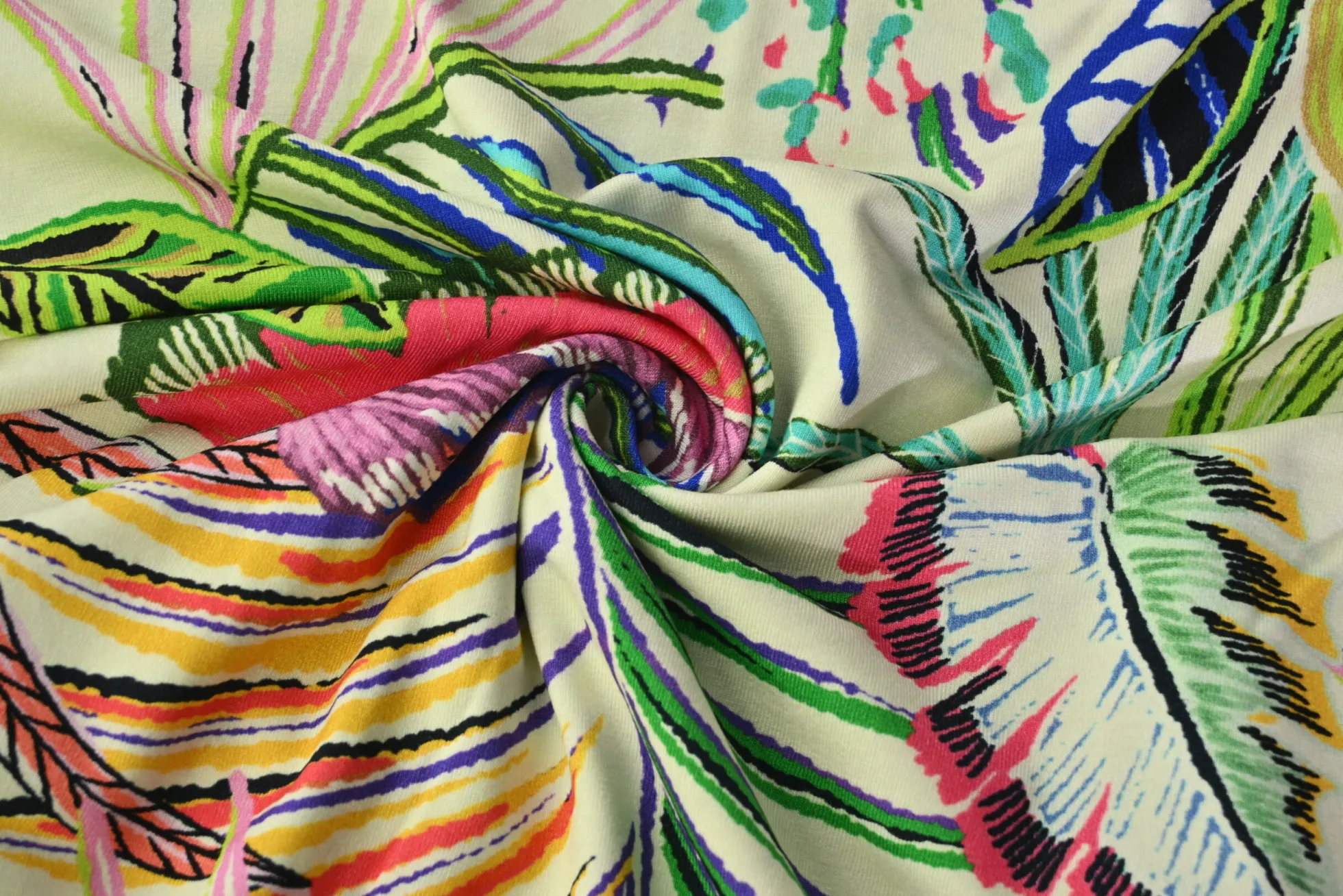 Viscose tricot – Multicolor palms