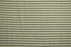 Viscose tricot – Navy en ecru gestreept