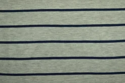 Viscose tricot – Navy en lichtgrijs gestreept