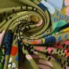 Viscose tricot – Olive Playful Shapes