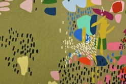 Viscose tricot – Olive Playful Shapes
