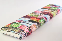 Viscose tricot – Postcard Memories Collage