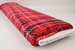 Viscose tricot – Red tartan