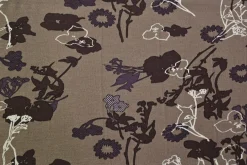 Viscose tricot – Taupe Midnight Floral