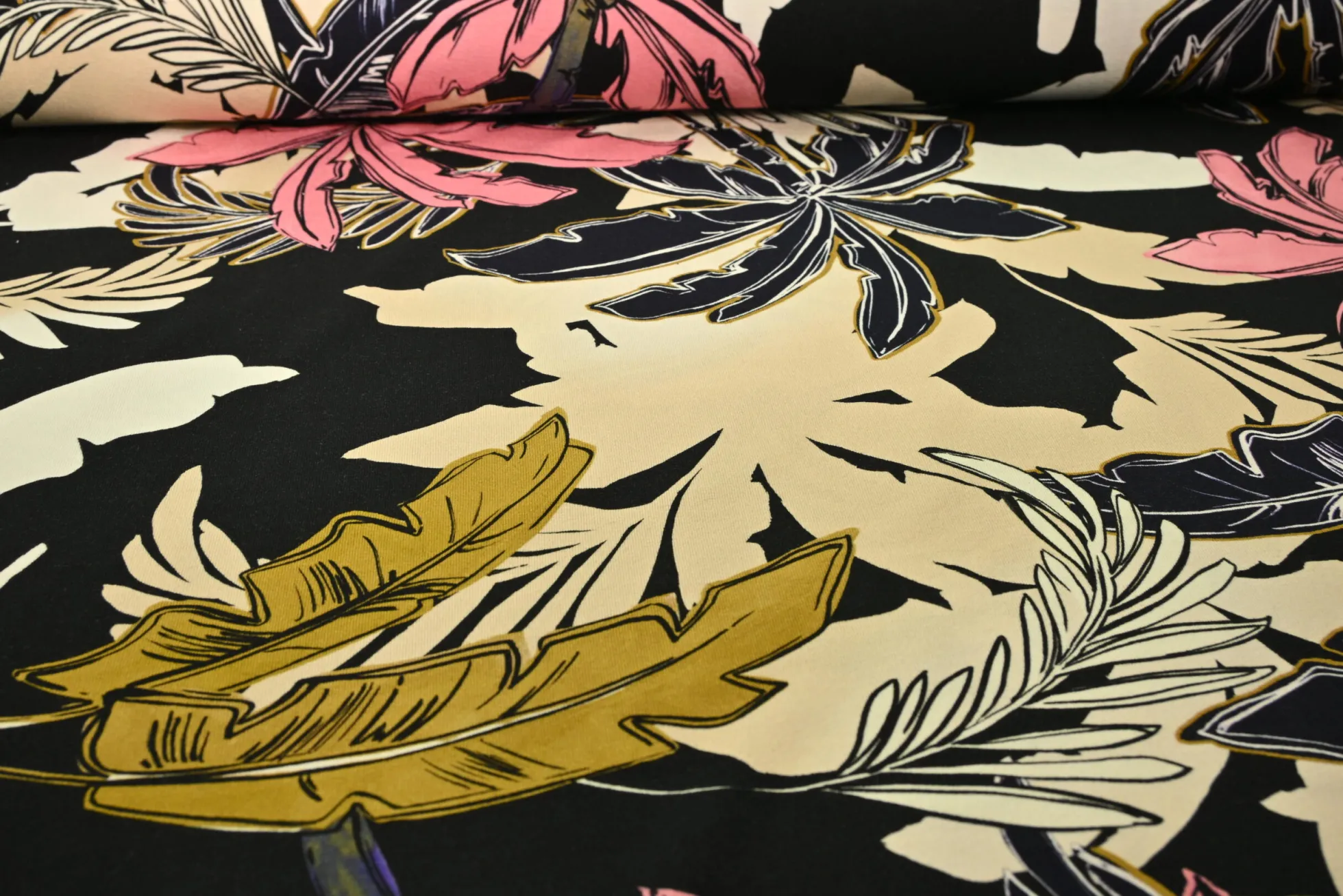 Viscose tricot – Tropical palms