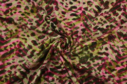 Viscose tricot – Wild jungle old pink
