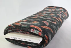 Viscose tricot wooltouch – Red feathers
