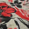 Viscose tricot wooltouch – Red blossom