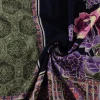 Viscose twill – Purple flower panel 85cm