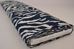 Viscose – Zebra navy