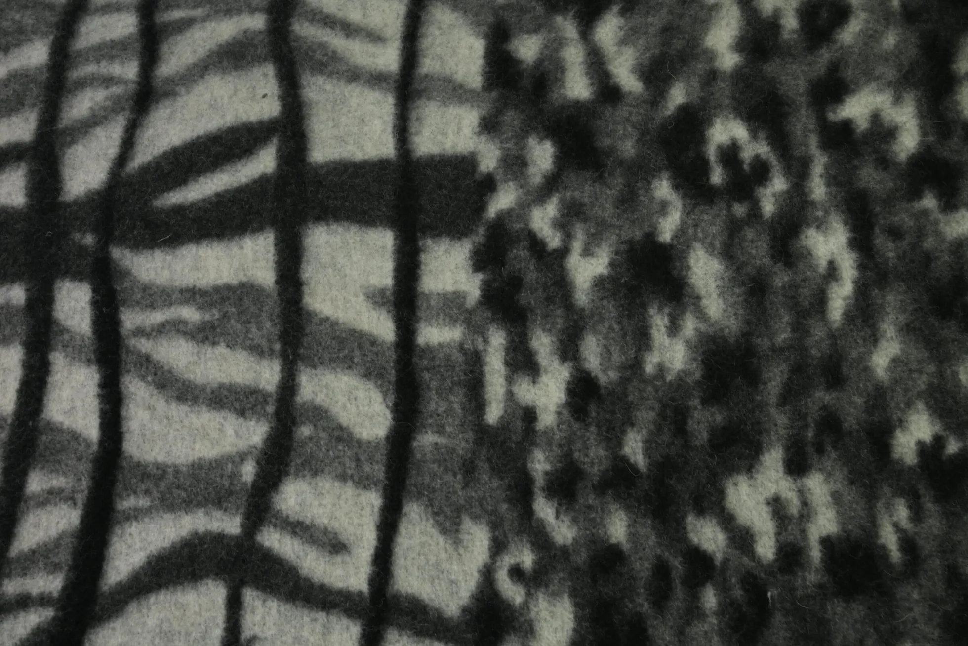 Wollen jacquard – Grijs cloudy paneel 110cm
