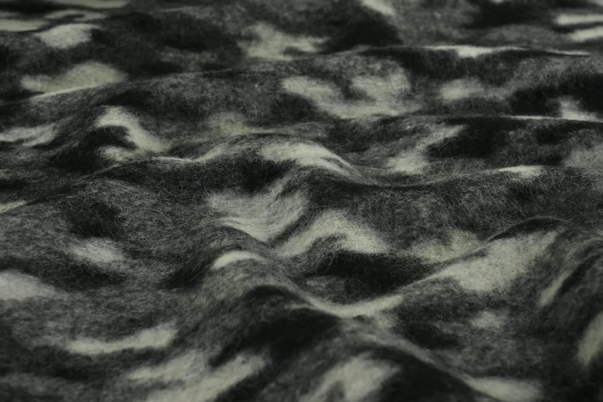 Wollen jacquard – Grijs cloudy paneel 110cm