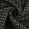 Wollen stof – Grijs & zwart weeflook knitted