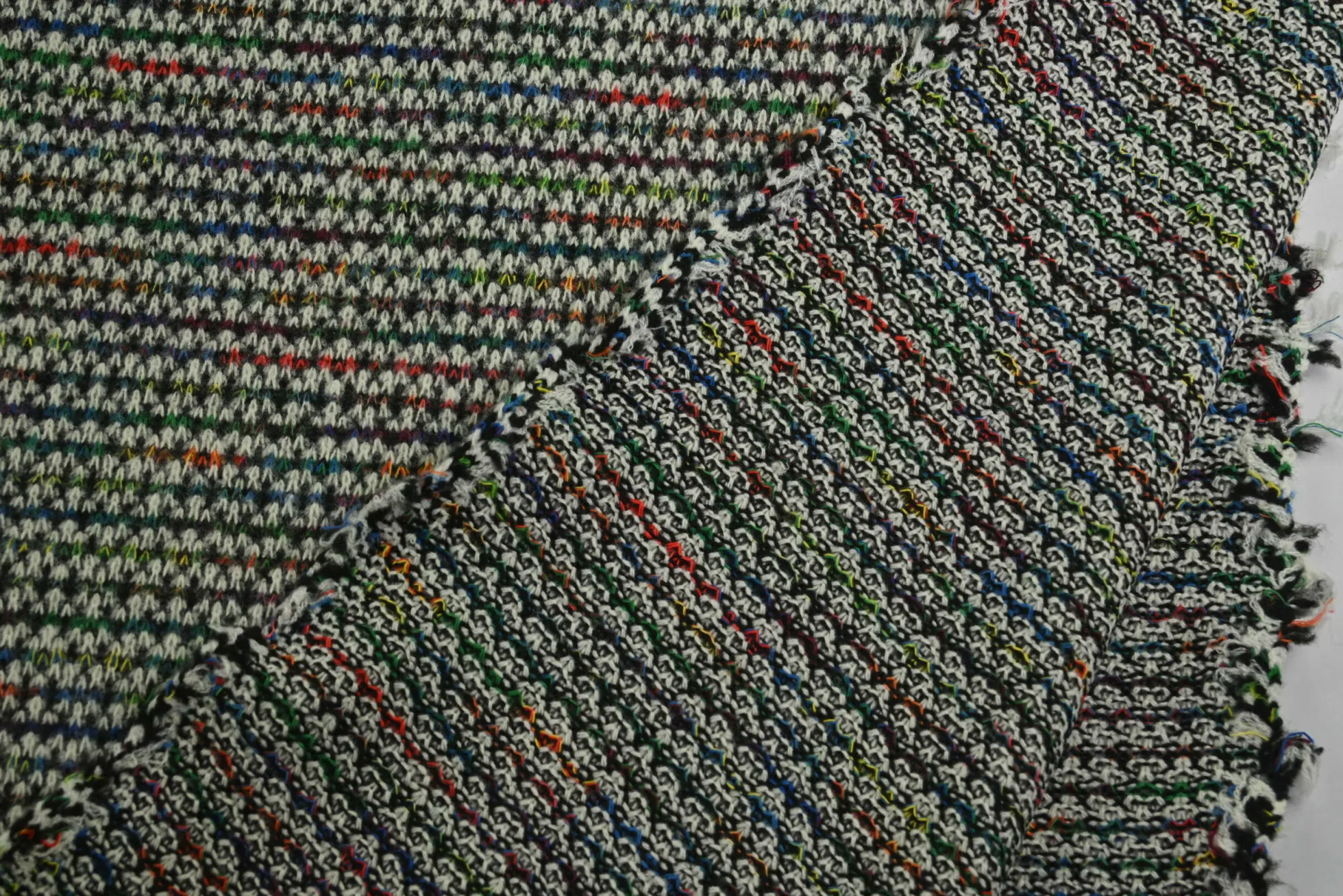 Wollen stof – Multicolor los geweven